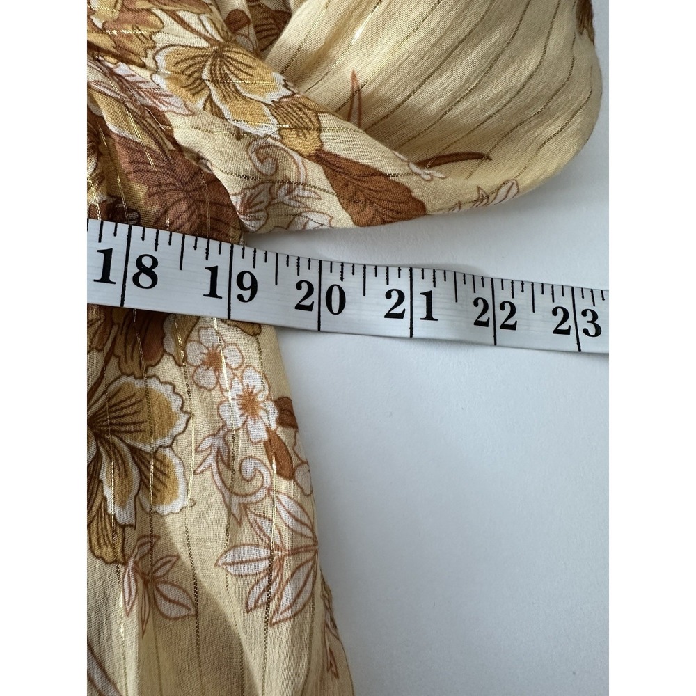 Spell and The Gypsy Coco Lei Blouse Top Women's XS Caramel Boho Embroidered - Picture 13 of 14